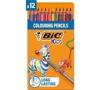 [832566-2] Bic Lot de 2 Crayons de couleur KIDS Tropicolors, étui carton de 12