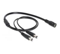 [83286] Delock Câble de raccordement alimentation 0.5 m noir 5,5 x 2,1mm
