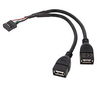 83292 Câble USB 2.0 0,2m Noir Connecteur Couleur : Noir DELOCK