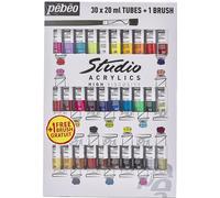 Pébéo Coffret peinture acrylique Studio Acrylic 30 tubes de 20 ml Multicolore