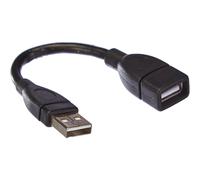 [83497] Delock Câble USB 2.0 mâle- femelle 0,15m mémoire de forme noir