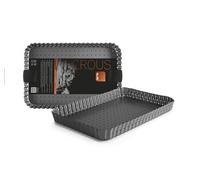 Ibili Moule rectangulaire 835235 perforé Crous acier laminé 35 x 11 cm