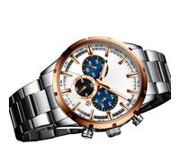8355 3ATM Montre quartz 4,7 cm cadran en alliage noir
