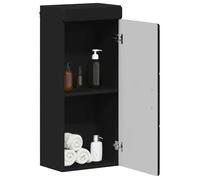 [83596]Armoire murale de salle de bain TULUM Noir 37x24,5x86 cm,Poids:12.65 Kg