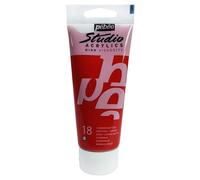Pébéo Peinture acrylique Studio 837018 Carmin Naphtol Tube 100 ml
