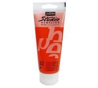 Pébéo Peinture acrylique Studio 837032 Orange cadmium imitation Tube 100 ml