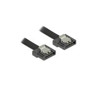 [83838] Delock Câble FLEXI SATA III -> SATA M - M 10 cm Noir