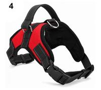 839754 Harnais pour chien de grande taille, harnais de dressage réglable et doux, sortez à la main avec sangle gilet, rouge L
