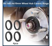 84,1 Mm à 63,4 Mm Bagues De Centrage De Moyeu De Roue De Voiture En Polycarbonate Noir Roues De Centre D'Arbre D'Amortissement De Choc Hubrings 4 Pièces