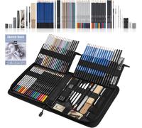 84 Crayons De Couleurs Et Crayons De Dessin Avec Accessoires De Dessin, Étui À Crayons, Crayons Aquarelle Pour Dessinateurs Débutants Et Professionnels, Esquisse, Ombrage Et Coloration