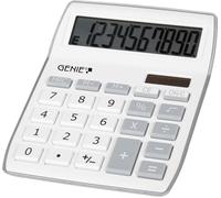 840 B 10 chiffres calculatrice de bureau avec double alimentation (solaire et batterie) Design Compact (Silver)