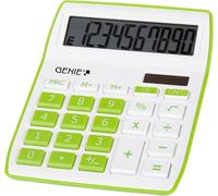 840 g 10 chiffres calculatrice de bureau avec double alimentation (solaire et batterie) Compact ¿ Vert