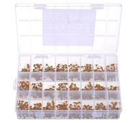 840 PCS 24 type 50V céramique condensateur combo Kit, multi - couches monolithique céramique condensateur série Kit 10pf à 10uf avec hobby électronique, audio et vidéo boîte de stockage