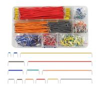 840 Pièces Breadboard Jumper Fil Kit, Mâle Vers Mâle Forme de U Breadboard Jumper Câble Forme De 14 Longueurs Différentes Avec Clip De Rangement Pour Prototype Circuit Expérimental Câble De Liaison