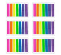 840 Pièces Petits Marqueur de Page Onglets d'Index Marquer les Signets, 8 x 45 mm, 6 Ensembles, 7 Couleurs