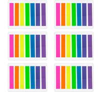 840 Pièces Petits Marqueur De Page Onglets D'index Marquer Les Signets,8x45 Mm,6 Ensembles,7 Couleurs