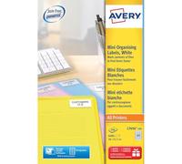 8400 mini étiquettes Laser blanches, format 46 x 11,1 mm (100 feuilles / cdt)