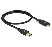84007 Câble USB A mâle, USB C mâle 0,5 m noir 24AWG, 30AWG DELOCK