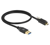 84025 Câble USB A mâle, USB C mâle 0,5 m noir 24 AWG, 30AWG DELOCK