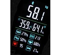 8415 Cardio Connect 4 Usb, Impédancemètre Connectée Sans Pile, Rechargeable Usb, 180 Kg, Verre Trempé, Noir