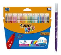 [841799-3] BIC Lot de 3 Etuis de 18 feutres KIDS COULEUR pointe moyenne