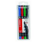[843/4-3] STABILO Lot de 3 Pochettes de 4 Feutres pour Transparent OHPen Perm...