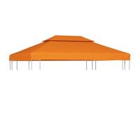 843|Best-Home® Tonnelle Barnum Impermeable & Solide - NEU Toile de remplacement de belvédère 310 g-m² Orange 3x4 m Pour Fête,Camping