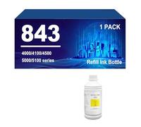 843 Bouteilles d'encre De Recharge Compatibles avec Les Imprimantes pour HP PageWide XL 4000 4100 4500 5000 Et 5100, 1 000 ML,Yellow-1 Pack