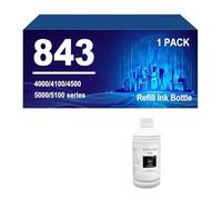 843 Bouteilles d'encre De Recharge Compatibles avec Les Imprimantes pour HP PageWide XL 4000 4100 4500 5000 Et 5100, 1 000 ML,Black-1 Pack