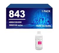 843 Bouteilles d'encre De Recharge Compatibles avec Les Imprimantes pour HP PageWide XL 4000 4100 4500 5000 Et 5100, 1 000 ML,Magenta-1 Pack