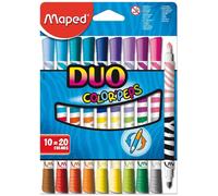 [847010] Maped Etui de 10 Feutres double pointe COLOR'PEPS DUO Assortis