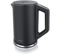 arendo - Bouilloire Électrique en Acier Inoxydable, Ébullition Rapide, Sélection de la Température 40° à 100 °, ou 4 Températures Prédéfinis, Modell Elegant, 1,5L 2200W, sans BPA, Noir