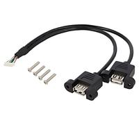 DeLOCK 84839 câble USB 0,25 m 2 x USB A Noir - Câbles USB (0,25 m, 2 x USB A, 2.0, Female connector / Female connector, 480 Mbit/s, Noir)