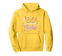 85 est Le Nouveau Fabuleux Cadeau d'anniversaire imprimé Sweat à Capuche, Unisexe pour Adultes, Citron, S