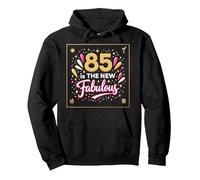 85 est Le Nouveau Fabuleux Cadeau d'anniversaire imprimé Sweat à Capuche, Unisexe pour Adultes, Noir, S