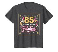 85 est Le Nouveau Fabuleux Cadeau d'anniversaire imprimé T-Shirt, Enfant, Chiné Foncé, 12 Ans