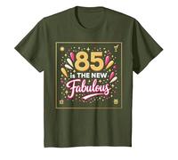 85 est Le Nouveau Fabuleux Cadeau d'anniversaire imprimé T-Shirt, Enfant, Olive, 12 Ans