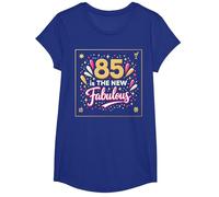 85 est Le Nouveau Fabuleux Cadeau d'anniversaire imprimé T-Shirt, Fille, Bleu Royal, XS