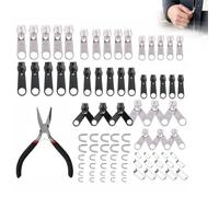 85 PCS Curseur Fermeture Eclair, Kit Reparation Fermeture Eclair avec Tete de Zip en Alliage de Zinc Curseur U et Curseur a Griffes Remplacement Fermeture a Glissiere pour Vetement et Bagages#3#5#8