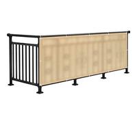 85 % pour balcon, 1 m/1,1 m/1,2 m/1,5 m de hauteur, clôture extérieure coupe-vent avec protection UV, barrière visuelle avec œillets pour une meilleure intimité