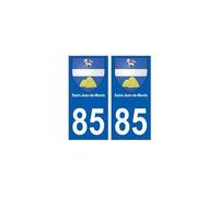 85 Saint-Jean-de-Monts ville autocollant plaque blason - Angles : arrondis