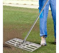 [85 x 35 cm] Râteau de nivellement professionnel en acier inoxydable V2A, raclette de pelouse avec poignée de 2 m de long, outil de pelouse de sable de jardin, niveau de zone Gardena Levelingrake pour