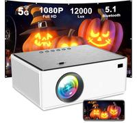 8500 Lumens Portable Projector 1080P Full HD Mini Projector Compatible with HDMI, VGA, USB, AV, Laptop, Smartphone