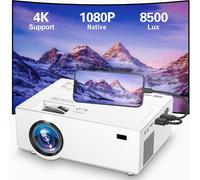 8500 Lumens Portable Projector 1080P Full HD Mini Projector Compatible with HDMI, VGA, USB, AV, Laptop, Smartphone