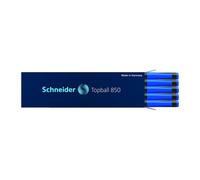 Schneider Pen Recharges pour roller Topball 850 Lot de 2 Pointe conique moyenne 05 Bleu