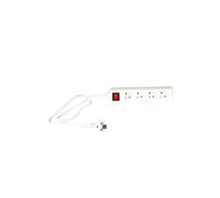850829 Bloc de 4 Prises avec interrupteur 1 m Blanc
