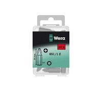 Wera 05072400001 851/1 Embouts Z DIY, Phillips, PH 1 x 25 mm, 10 pièces Argent