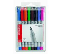 STABILO OHPen - Marqueur - Pochette x 8 marqueurs (encre non-permanente/pointe fine 0,7mm)