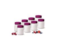 Little Balance Kit 8539 – 8 pots de yaourts en verre 190 ml avec couvercle à visser, transparent