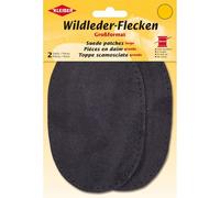 [85402] KLEIBER Patch à coudre en daim, 155 x 100 mm, gris